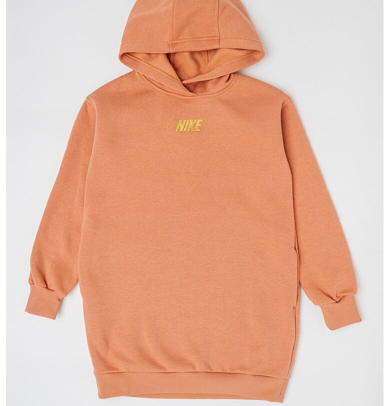 Рокля тип худи с лого - Розова сьомга Nike