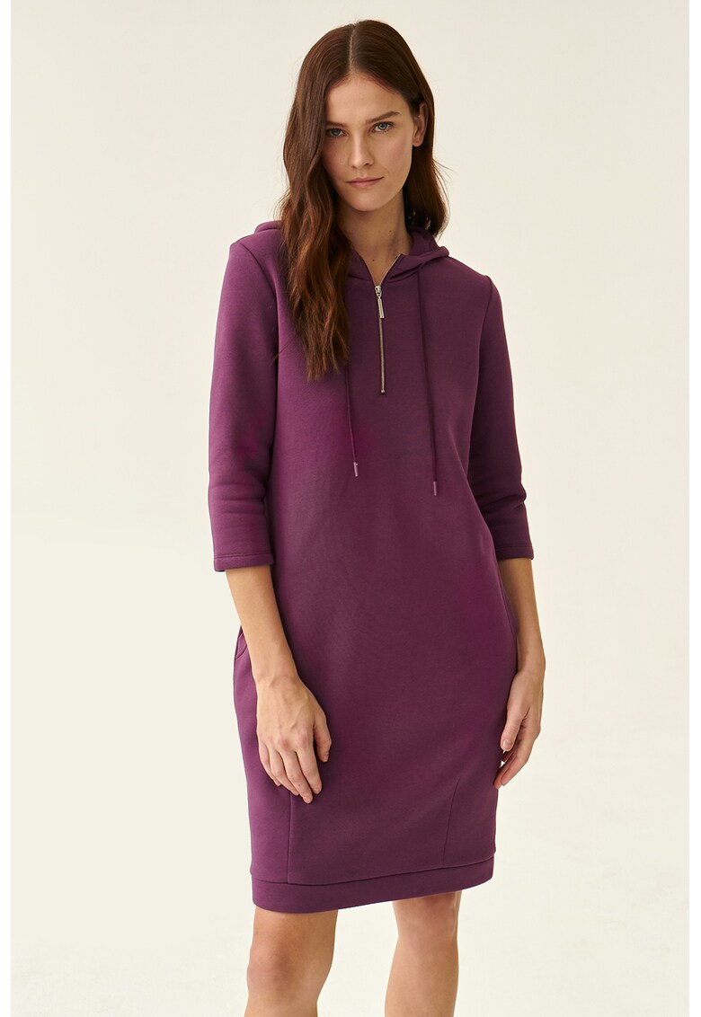 Рокля тип худи със свободна кройка - Виолетов Tatuum