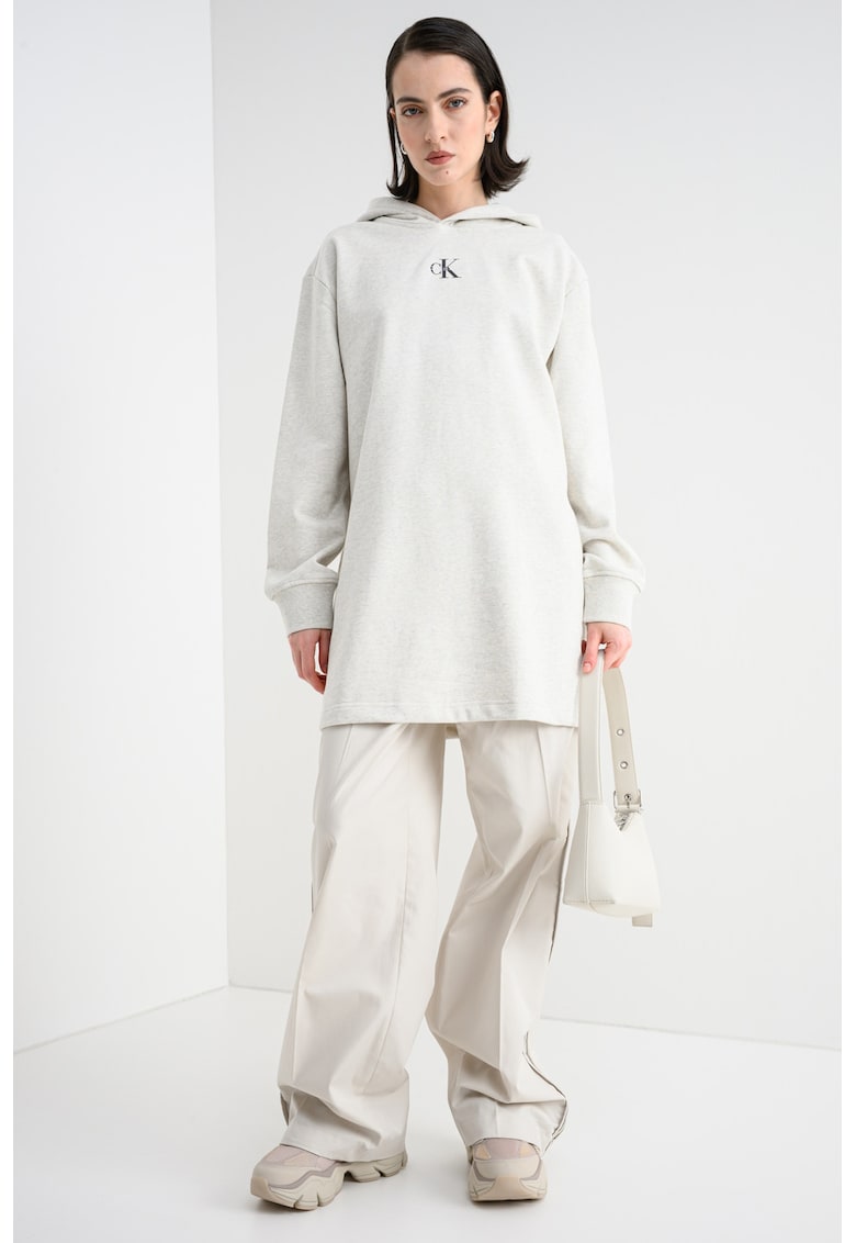 Рокля-худи - Бял CALVIN KLEIN JEANS