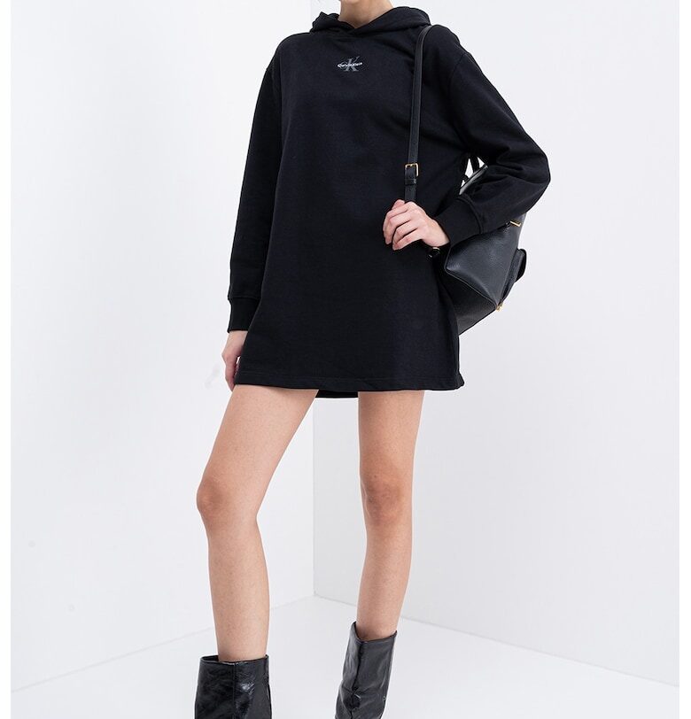 Рокля-худи - Черен CALVIN KLEIN JEANS