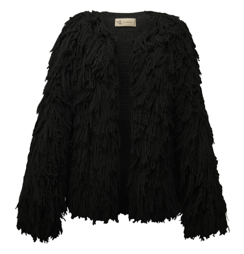 Ръчно плетена вълнена жилетка Hecate - Черна Alina Cernatescu