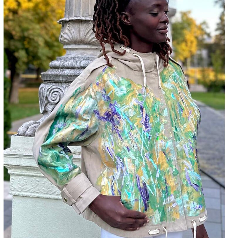 Ръчно рисувано свободно яке Tessuto