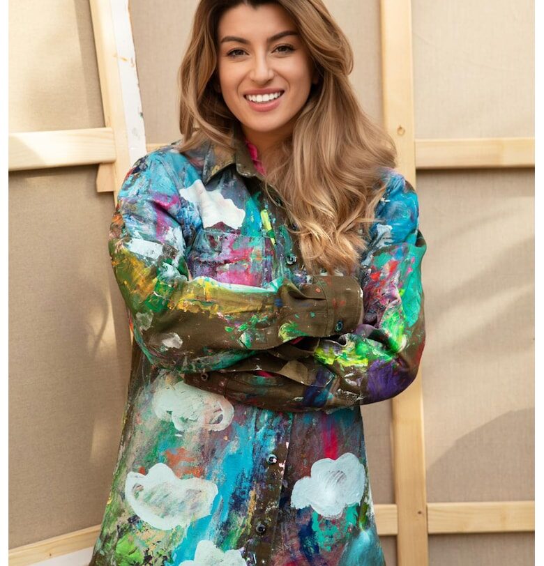 Ръчно рисувано яке Clouds Tessuto