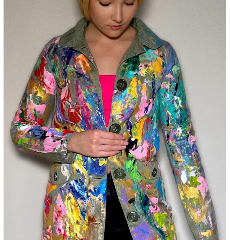 Ръчно рисувано яке - Многоцветен Tessuto