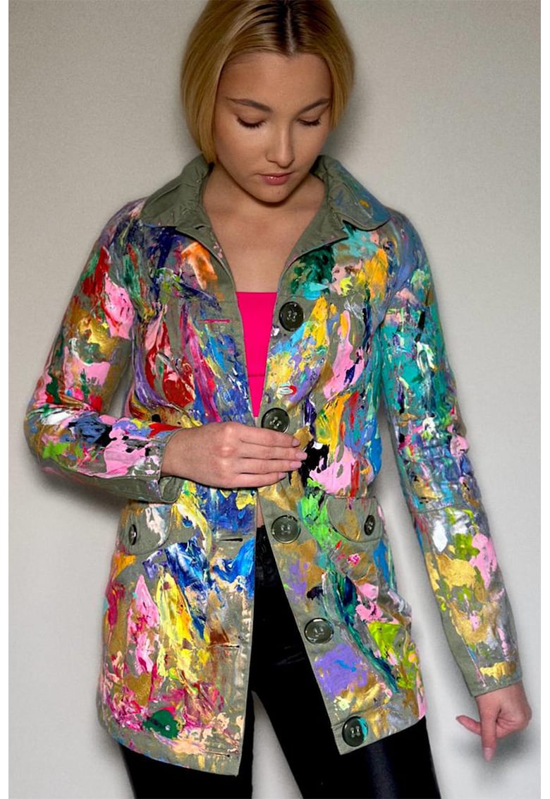 Ръчно рисувано яке - Многоцветен Tessuto