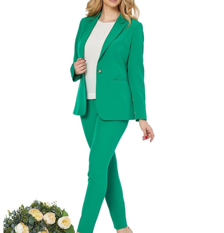 Сако Arturo с раздвоен ревер и джобове - Зелен BAROCCA