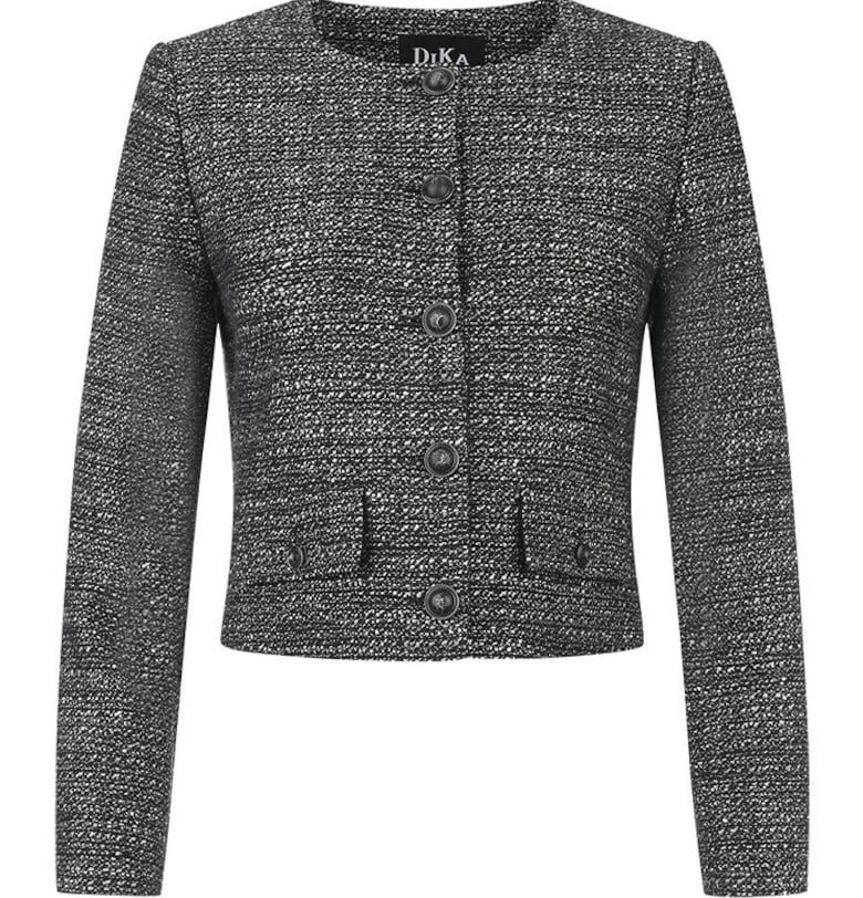 Сако от туид с кръгло деколте - - DiKa