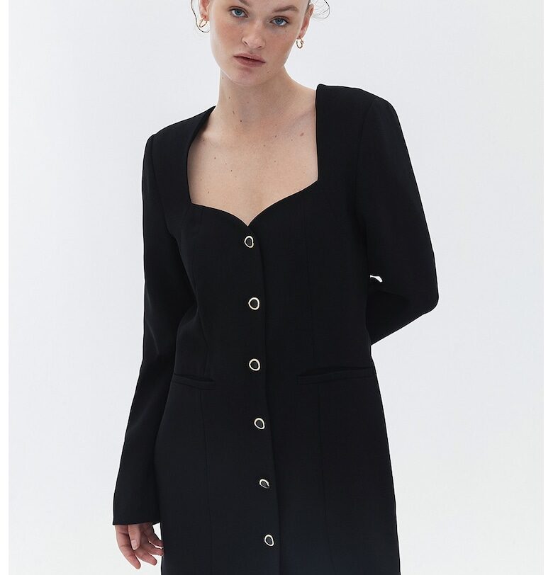 Сако-роля с обшити джобове - Черен OXXO