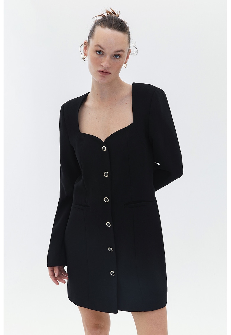 Сако-роля с обшити джобове - Черен OXXO