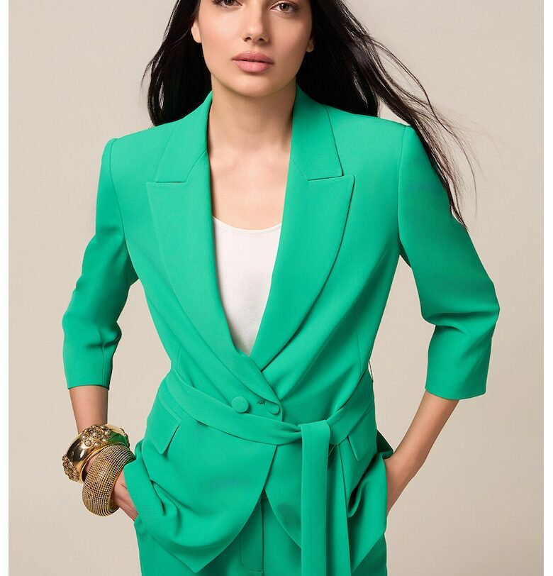 Сако с връзки - Зелен Oltre