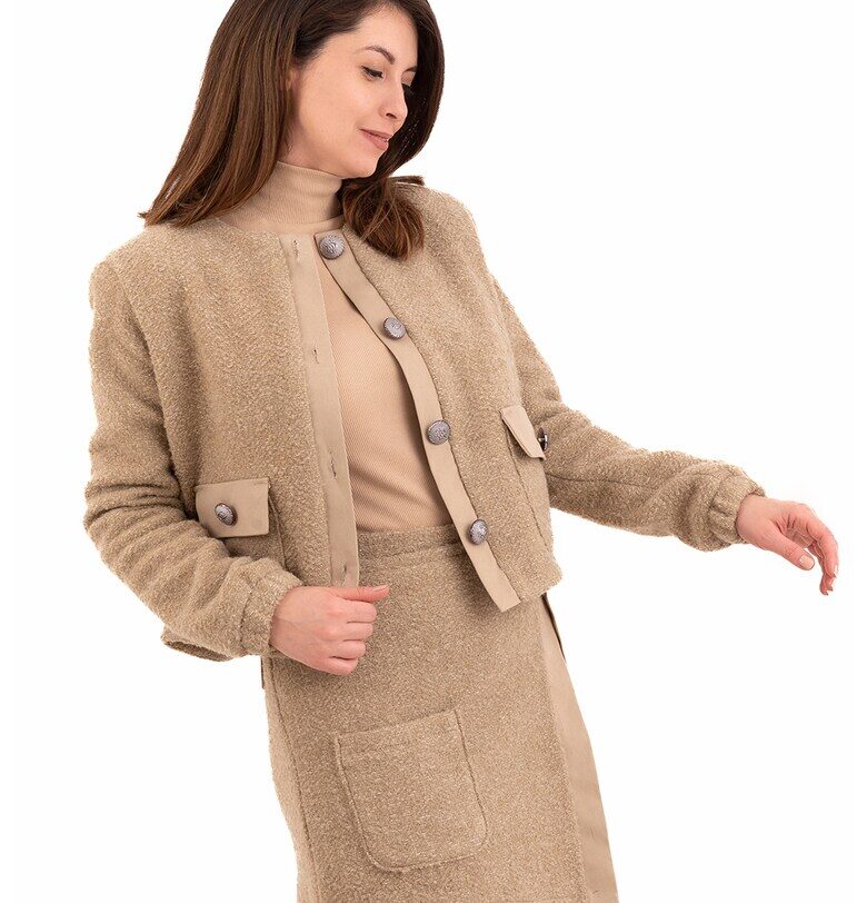 Сако с вълна - Бежов FOLD YOUR MIND