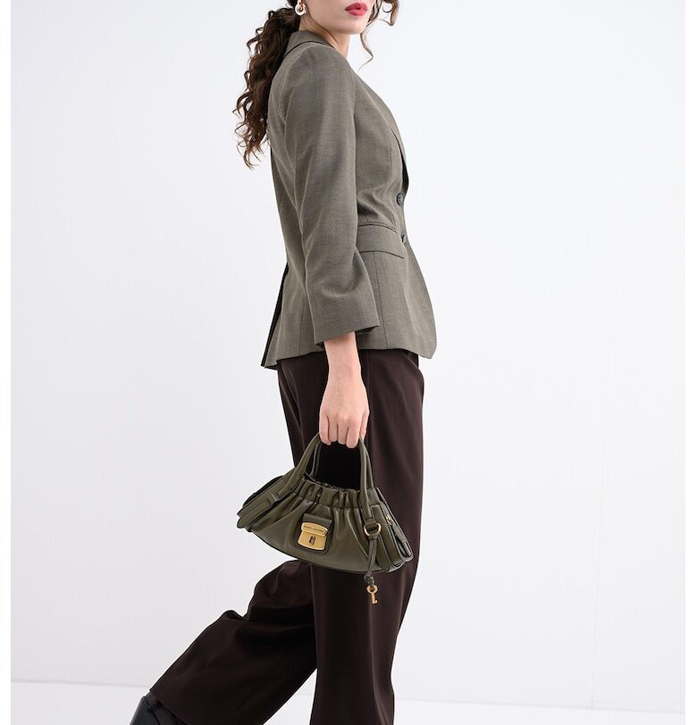 Сако с вълна с апликации - Черен/Tъмносив Marella