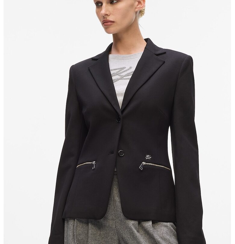 Сако с двойни ревери - Черен Karl Lagerfeld