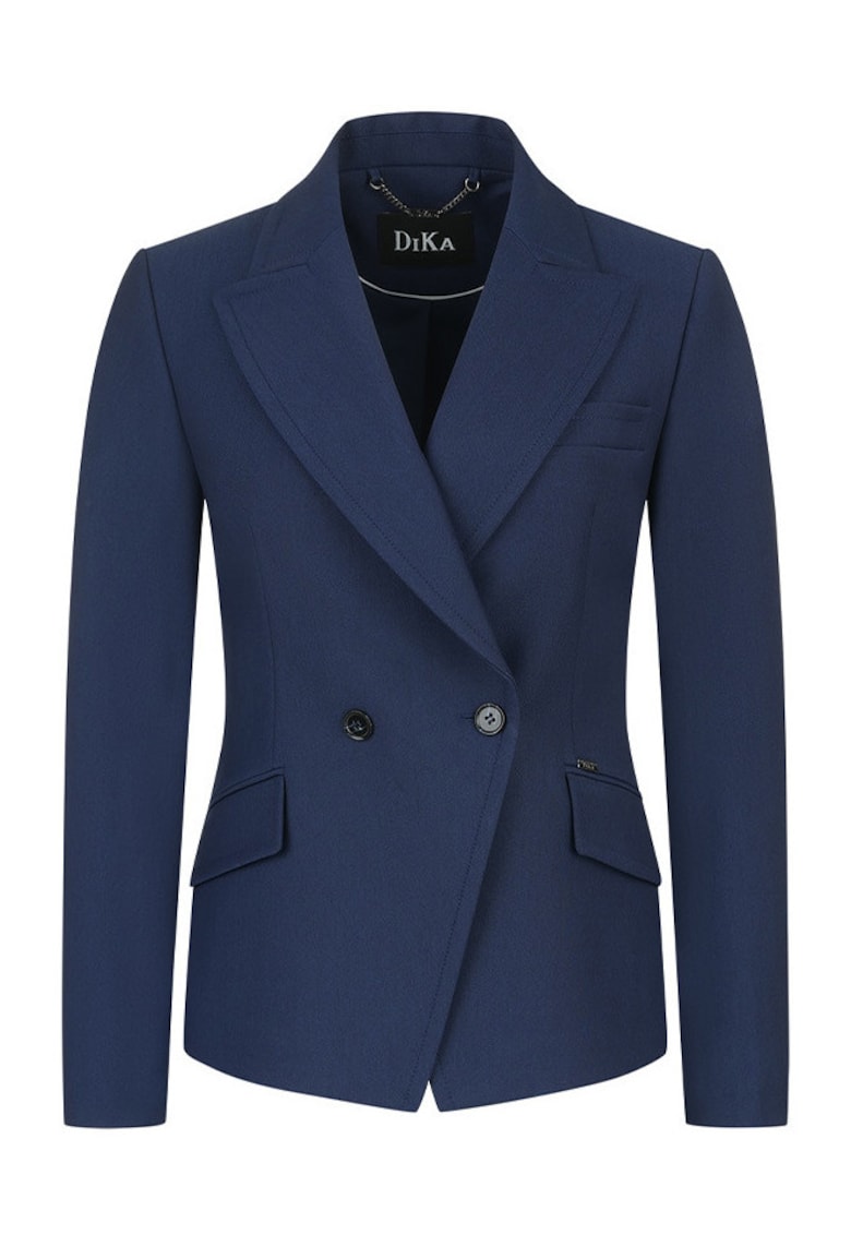 Сако с изрязани ревери и два реда копчета DiKa