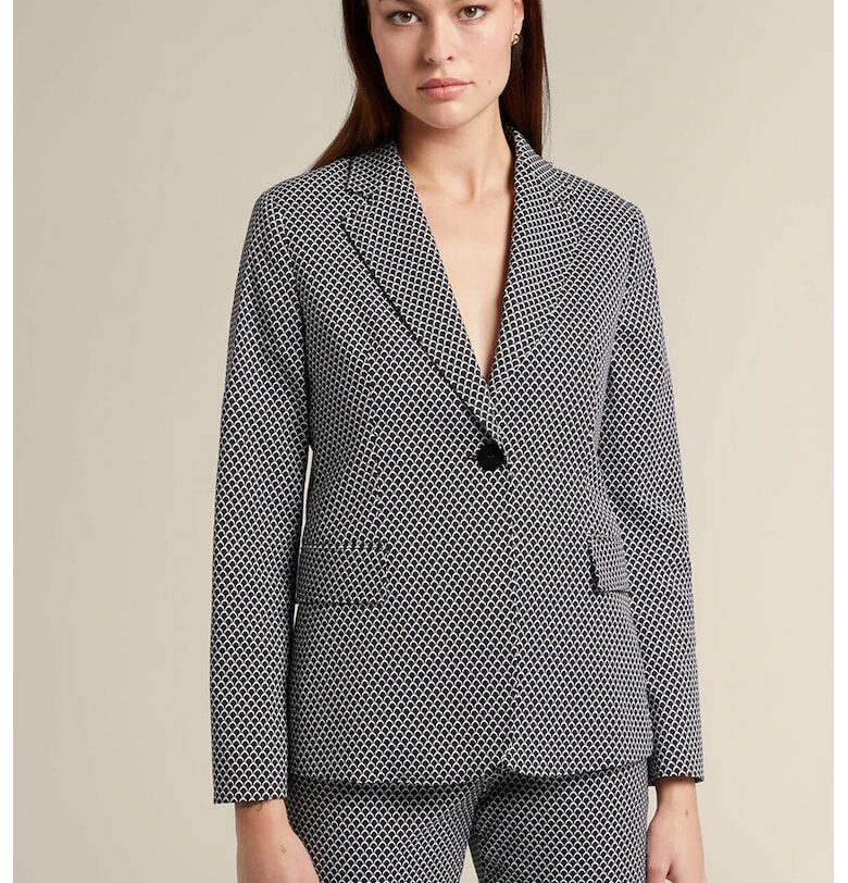 Сако с копчета - Бял/Тъмносин ELENA MIRO