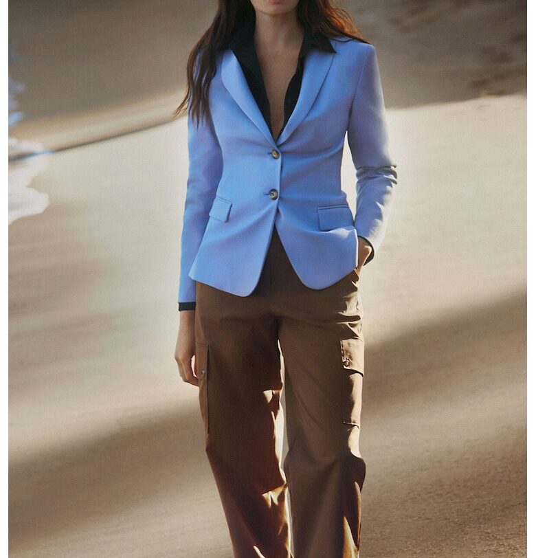 Сако с копчета - Ледено синьо ELENA MIRO