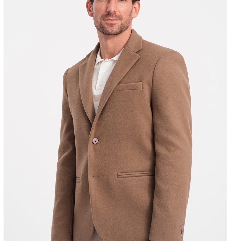 Сако с копчета - Светлокафяв OMBRE