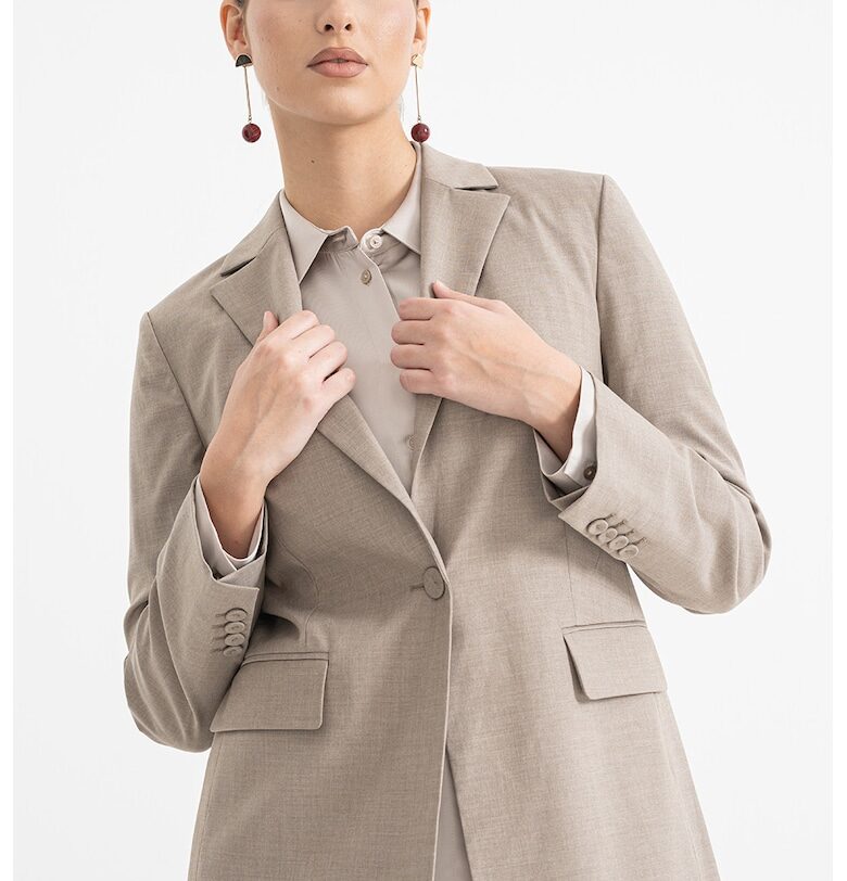 Сако с копчета - Сиво-кафяв Stefanel