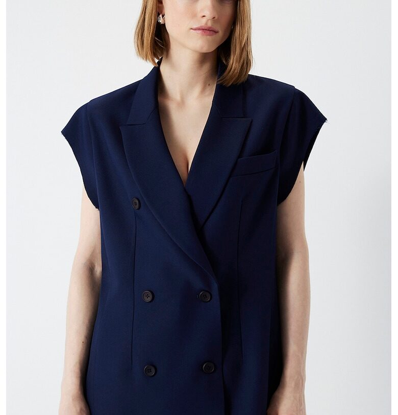 Сако с копчета - без ръкави - Тъмносин Ipekyol