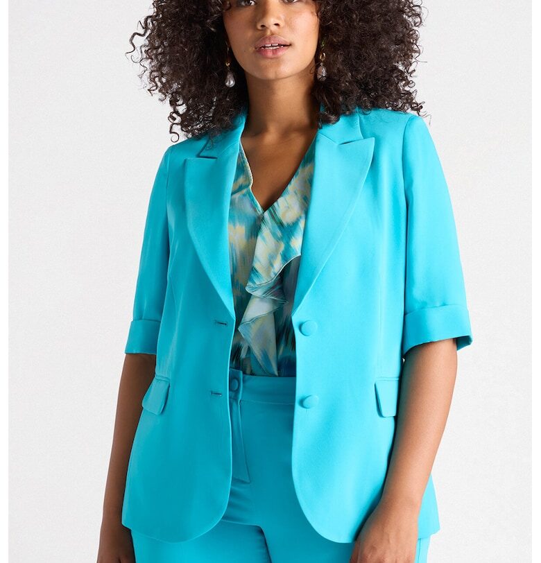 Сако с къси ръкави - Светлосин Fiorella Rubino