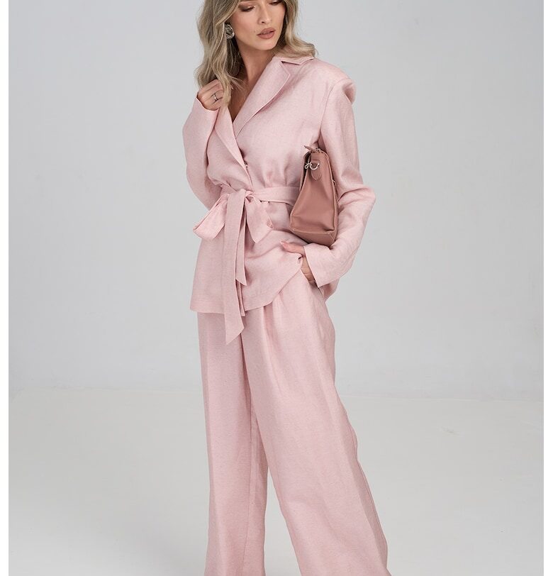 Сако с лен - Пастелнорозов Couture de Marie