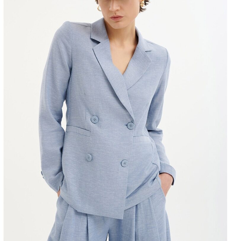 Сако с лен - Прашно синьо GreenPoint