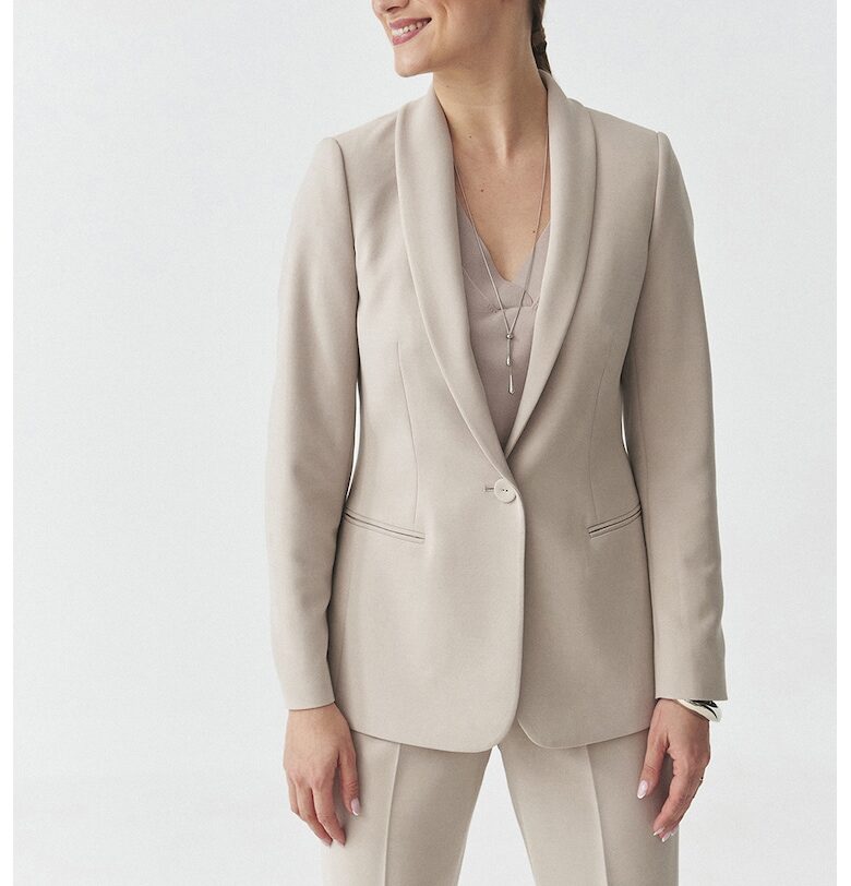 Сако с обшити джобове - Светло бежово Tatuum