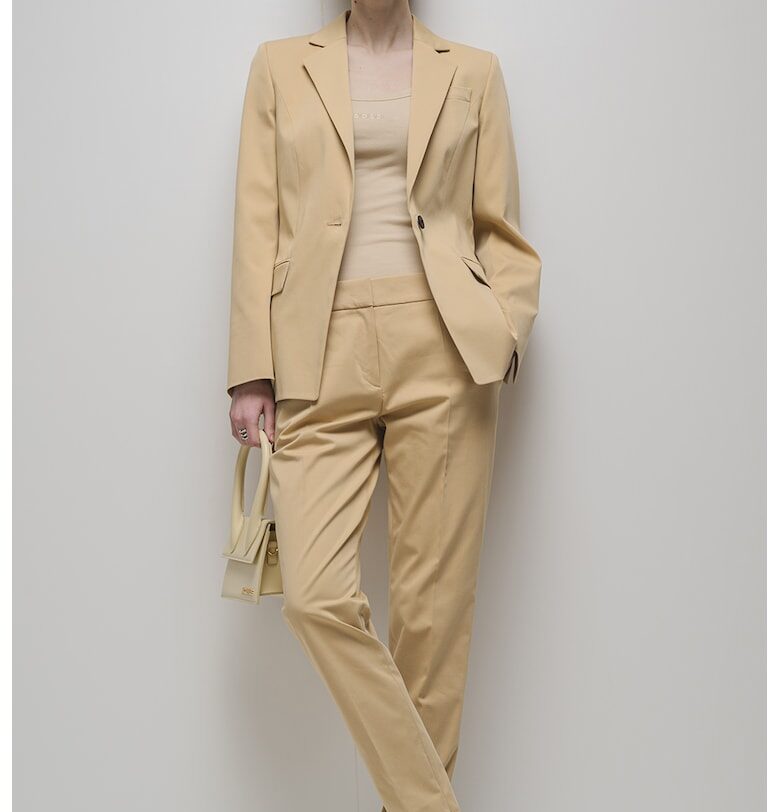 Сако с памук и копчета - Бежов HUGO