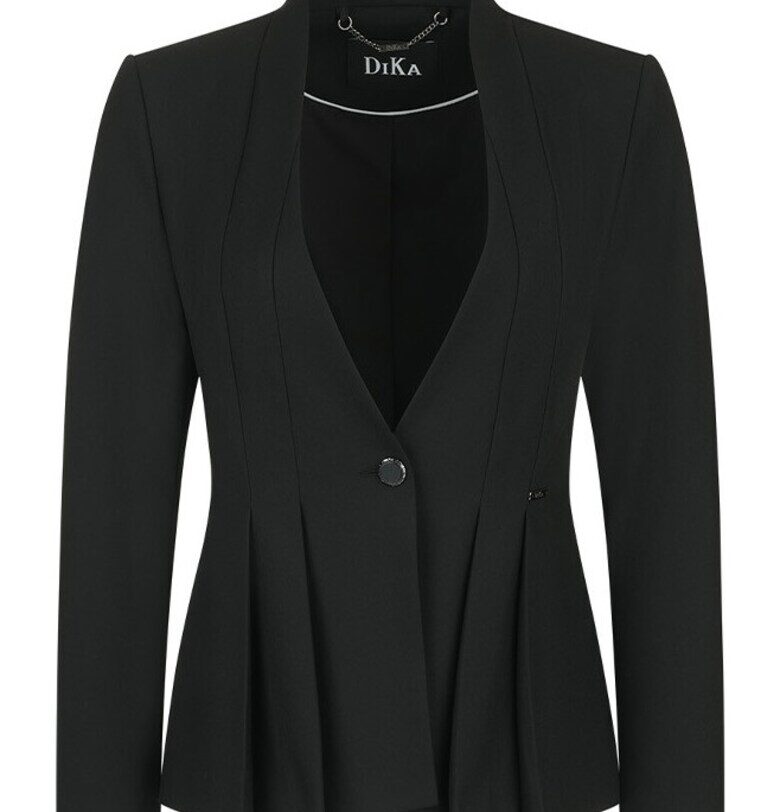 Сако с плисета и V-образно деколте DiKa