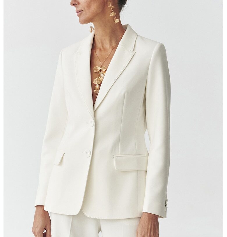 Сако с раздвоен ревер - Бял Tatuum