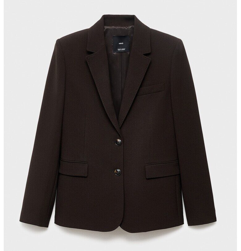 Сако с раздвоен ревер - Черен Mango