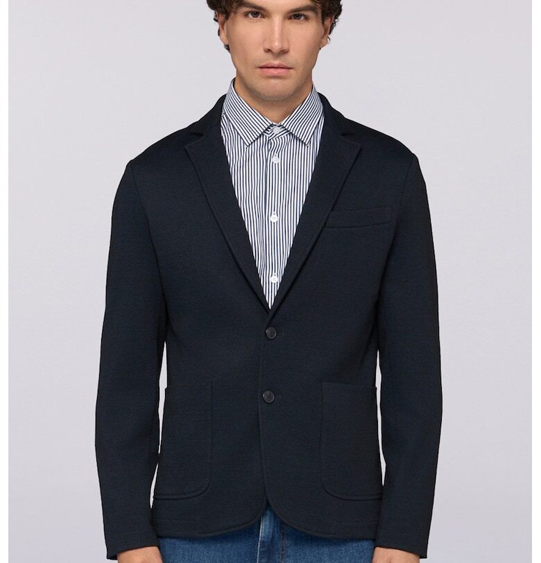 Сако с раздвоен ревер и джобове - Въглен сиво Trussardi