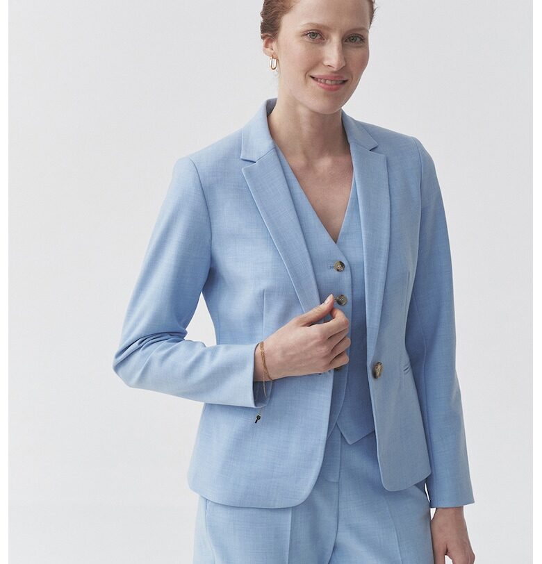 Сако с раздвоен ревер и обшити джобове - Лавандула Tatuum