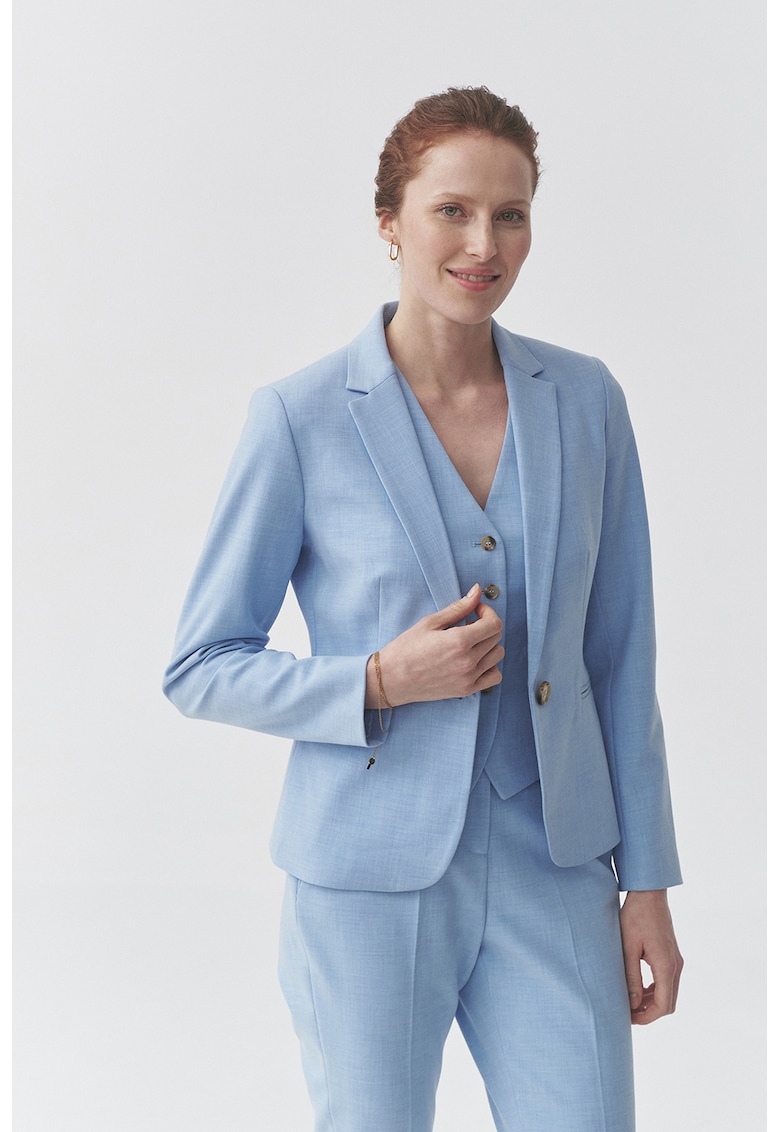 Сако с раздвоен ревер и обшити джобове - Лавандула Tatuum