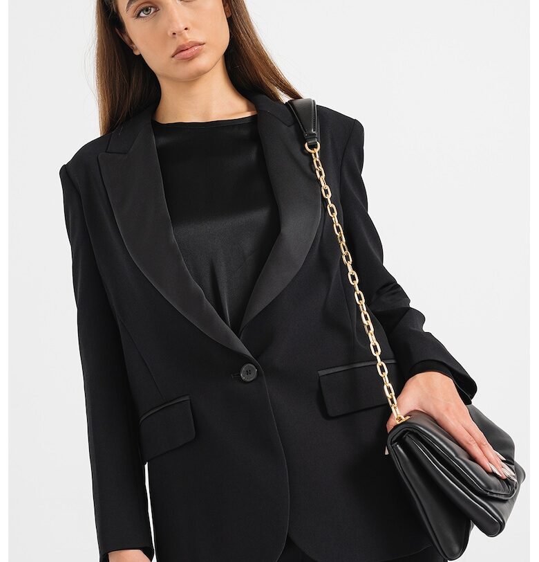 Сако със сатинирана яка Nardo - Черен Marella