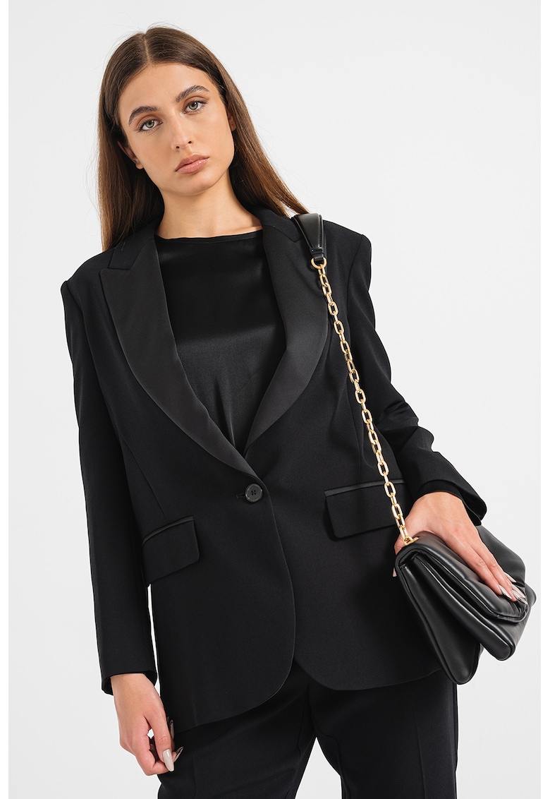 Сако със сатинирана яка Nardo - Черен Marella