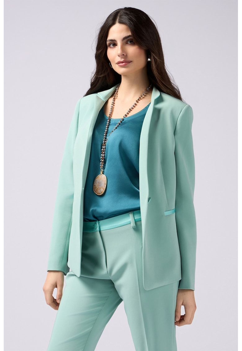 Сако със сатинирани детайли - Бледозелен Oltre