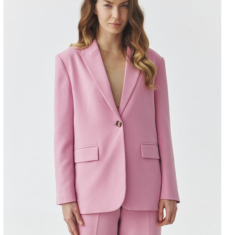 Сако със свободна кройка - Пастелнорозов Tatuum