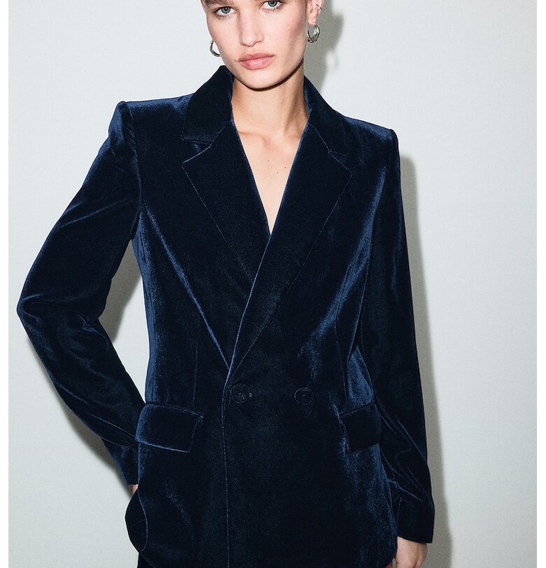 Сако със свободна кройка - Ултрамарин синьо Mango