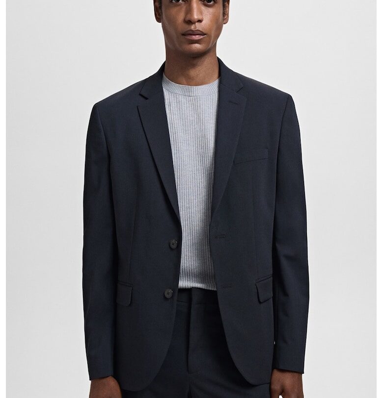 Сако със стандартна кройка - Черен Mango