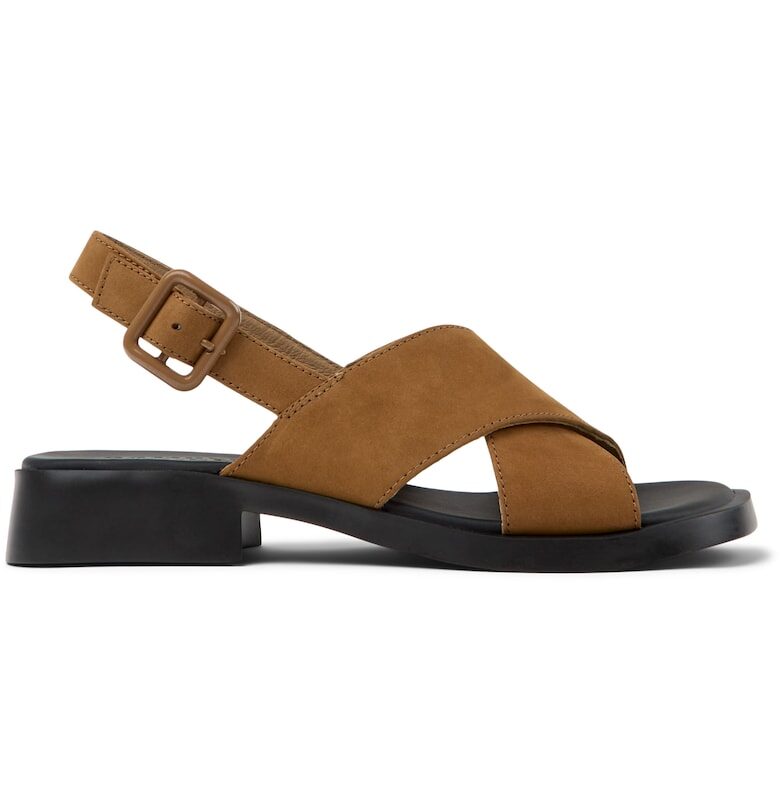 Сандали Dana от кожа - Кафяв Camper