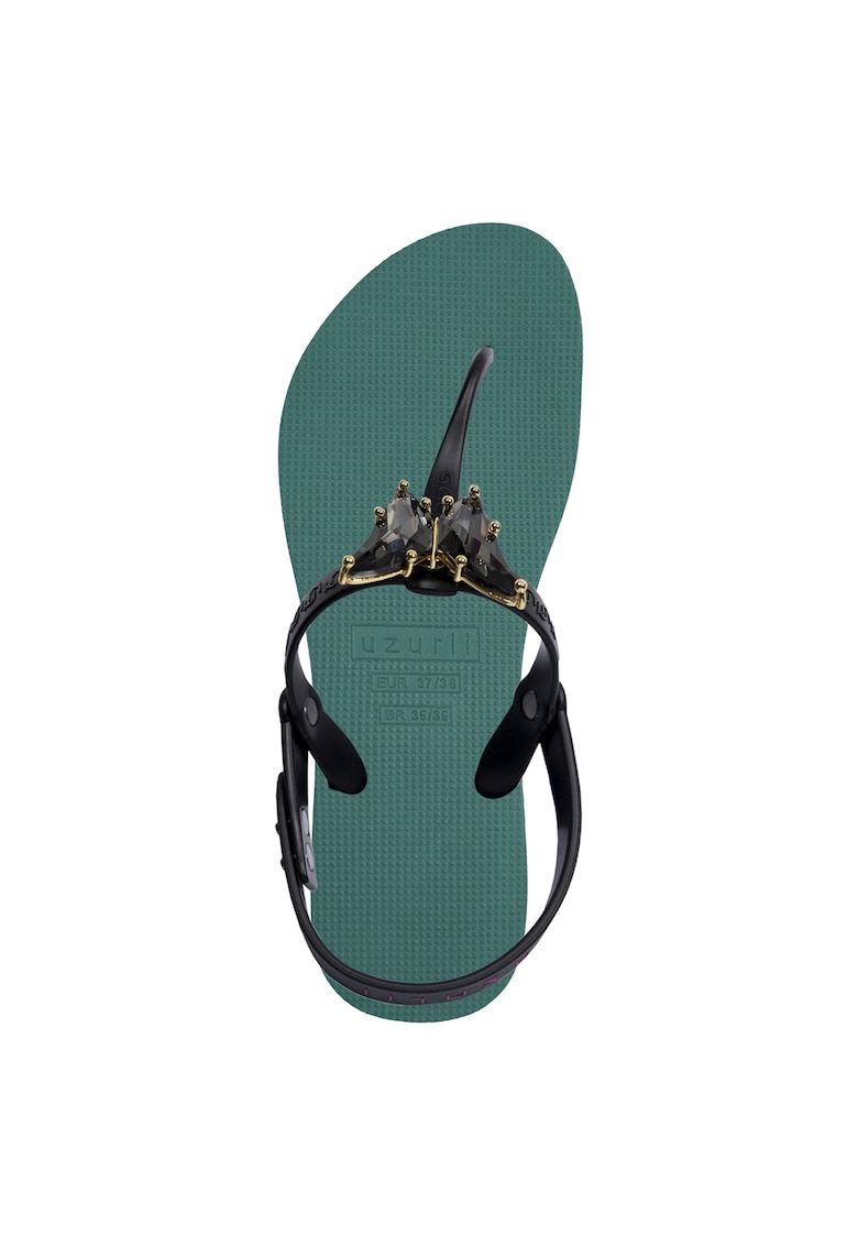 Сандали Selena с разделителна каишка - Аква зелено UZURII