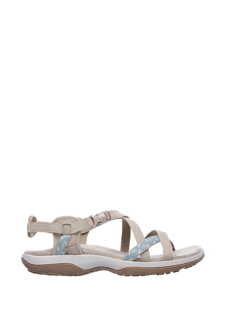 Сандали Vacay от еко кожа и текстил - Аквамарин синьо/Тюркоаз/Светло кафяво Skechers