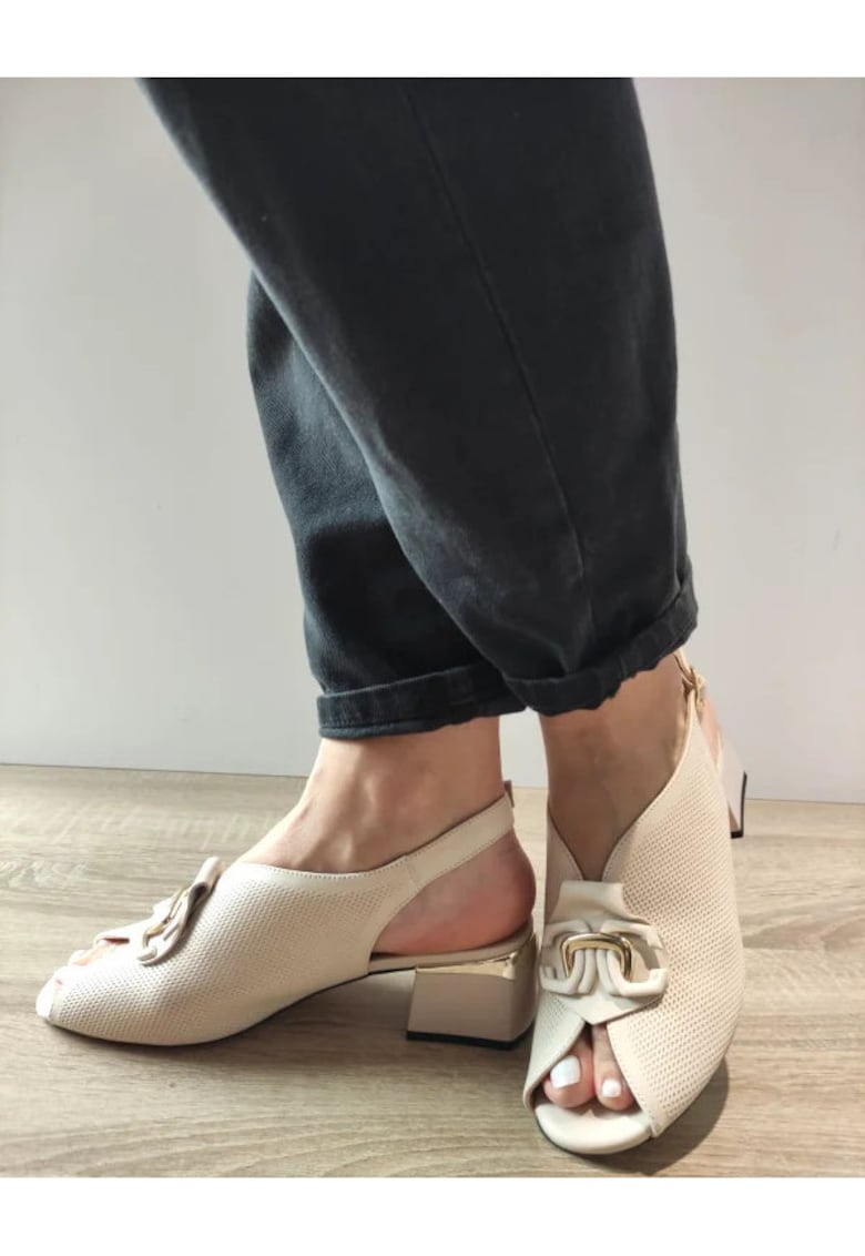 Сандали Дамски 60016B 52-N - Елегантни - Бежов - Бежов Pass