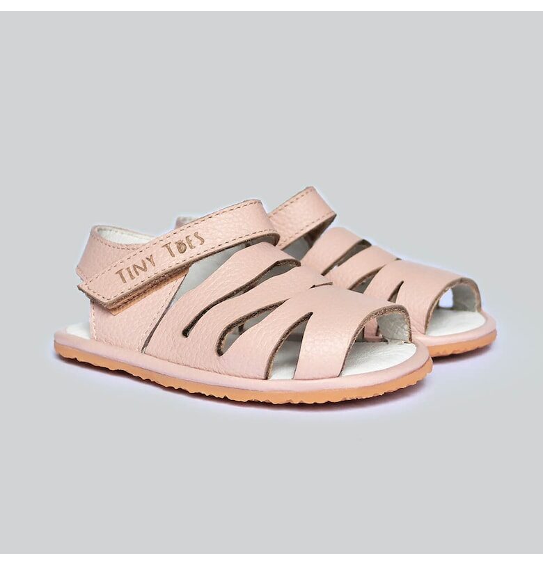 Сандали боси от кожа Taylla - Розови - TINY TOES