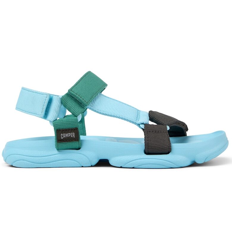 Сандали в цветен блок Karst с велкро - Зелен/Син Camper