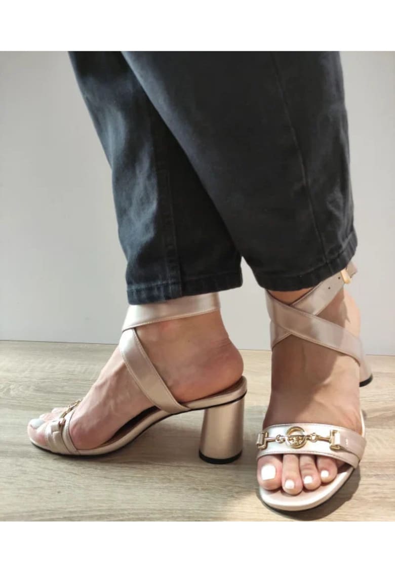 Сандали дамски Ym285H2 Елегантни - Нюд металик - Hюд цвят Epica