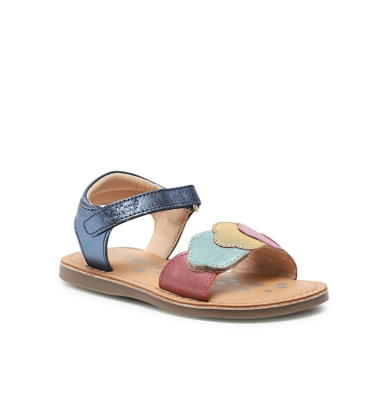 Сандали за момиче -  302923618 - Многоцветни - Естествена кожа Kickers