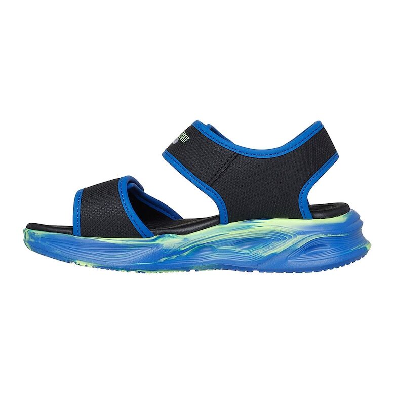 Сандали с велкро и лого - Лайм зелено/Тъмносин Skechers