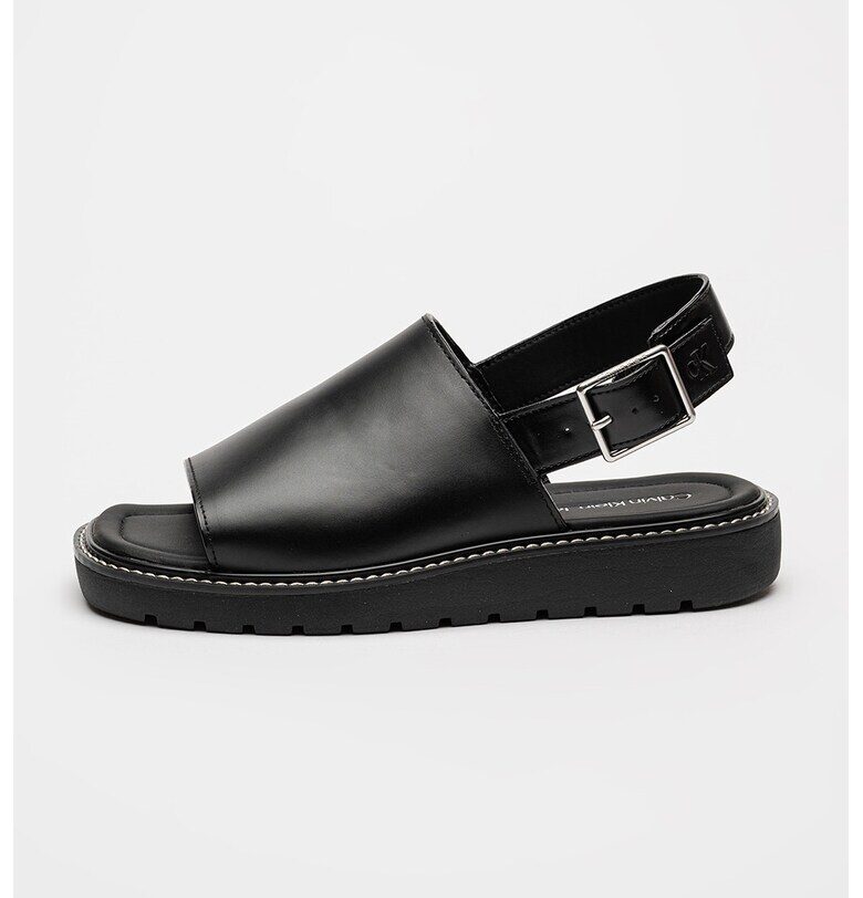 Сандали с кожа - Черен CALVIN KLEIN JEANS